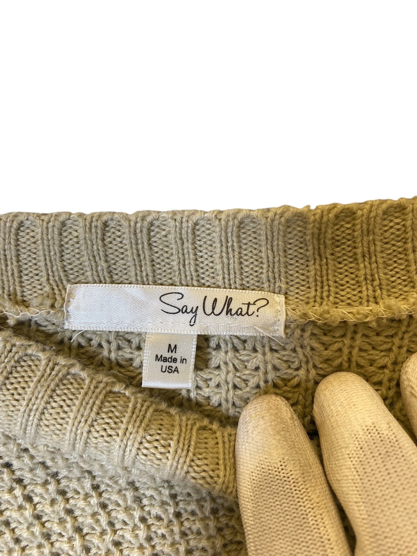 Sweater By Say What In Beige, Size: M