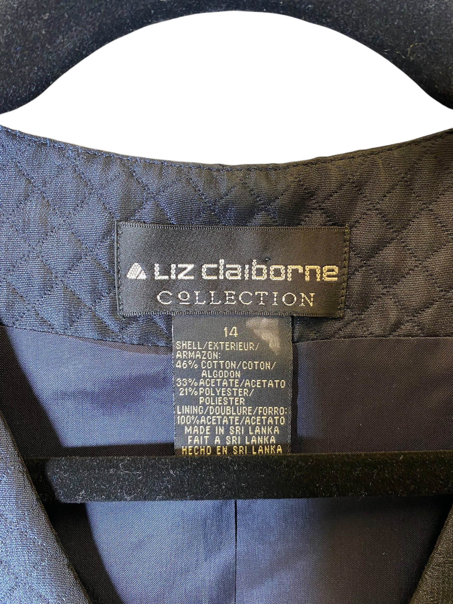 Vest Other By Liz Claiborne In Navy, Size: L