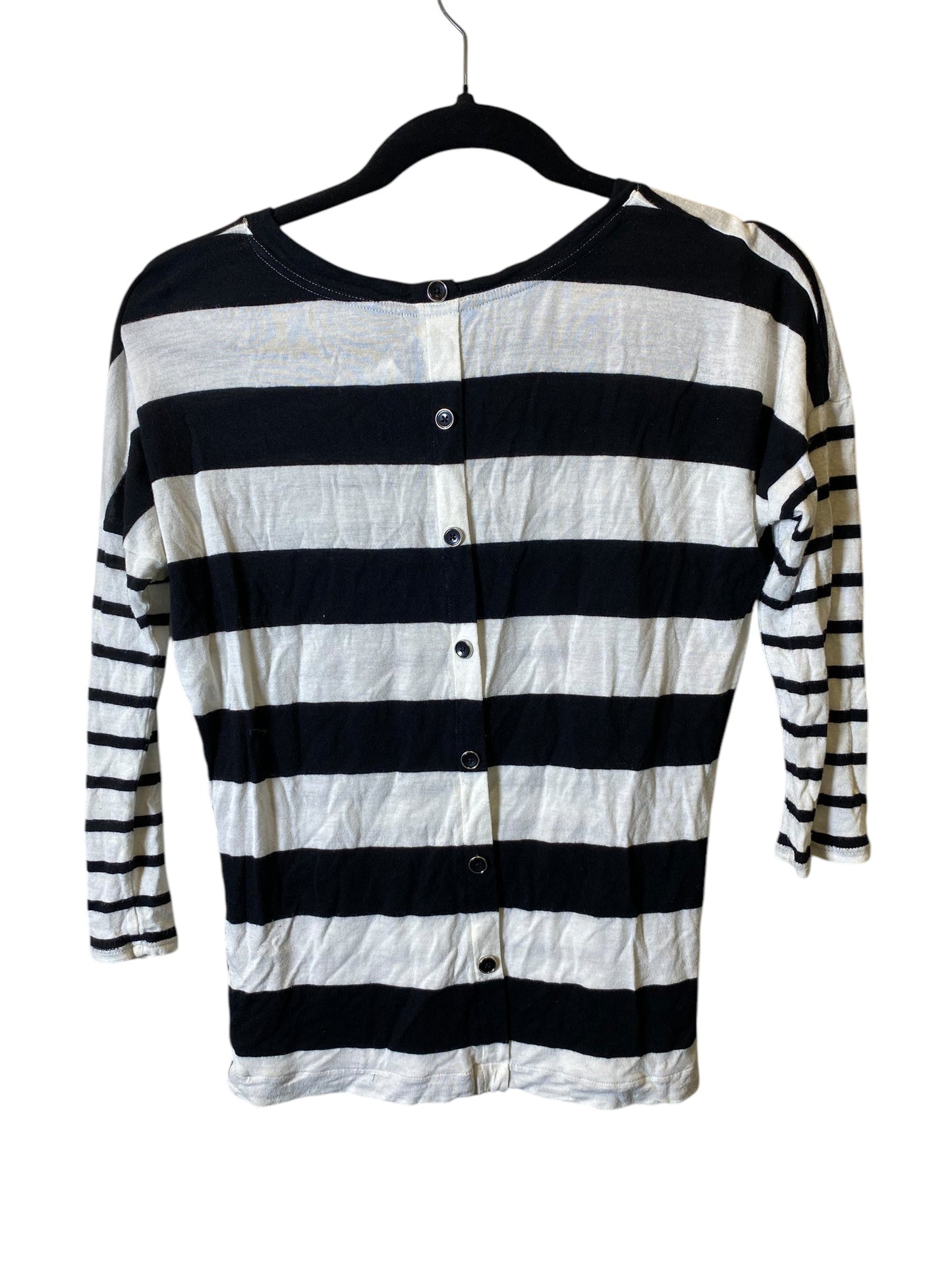 Top Long Sleeve By Club Monaco In Striped Pattern, Size: Xs