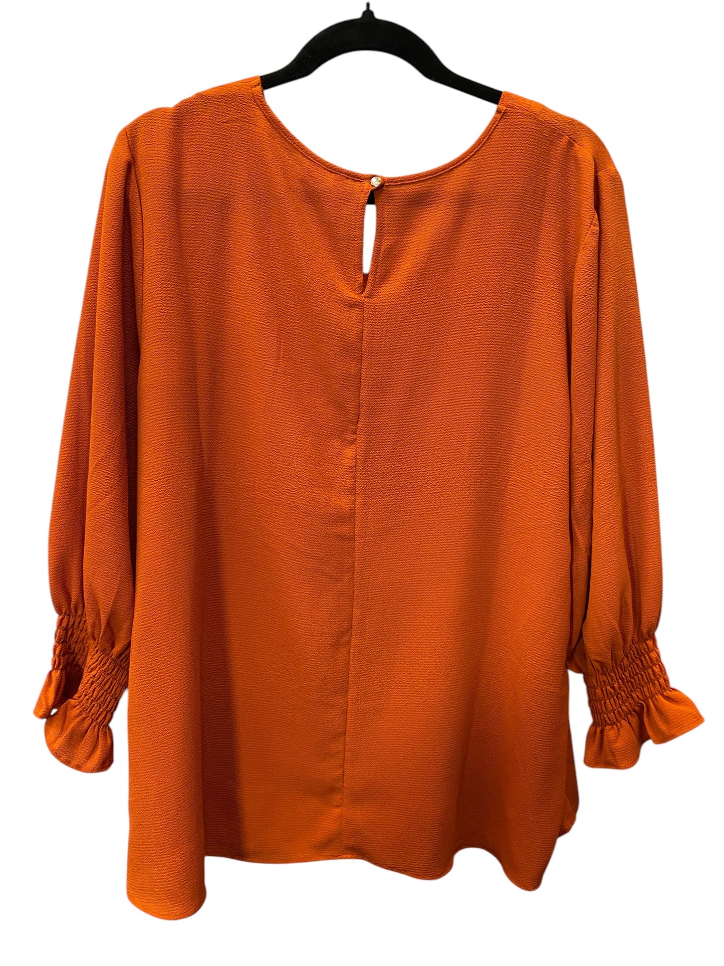 Top Long Sleeve By Cato In Orange, Size: Xl