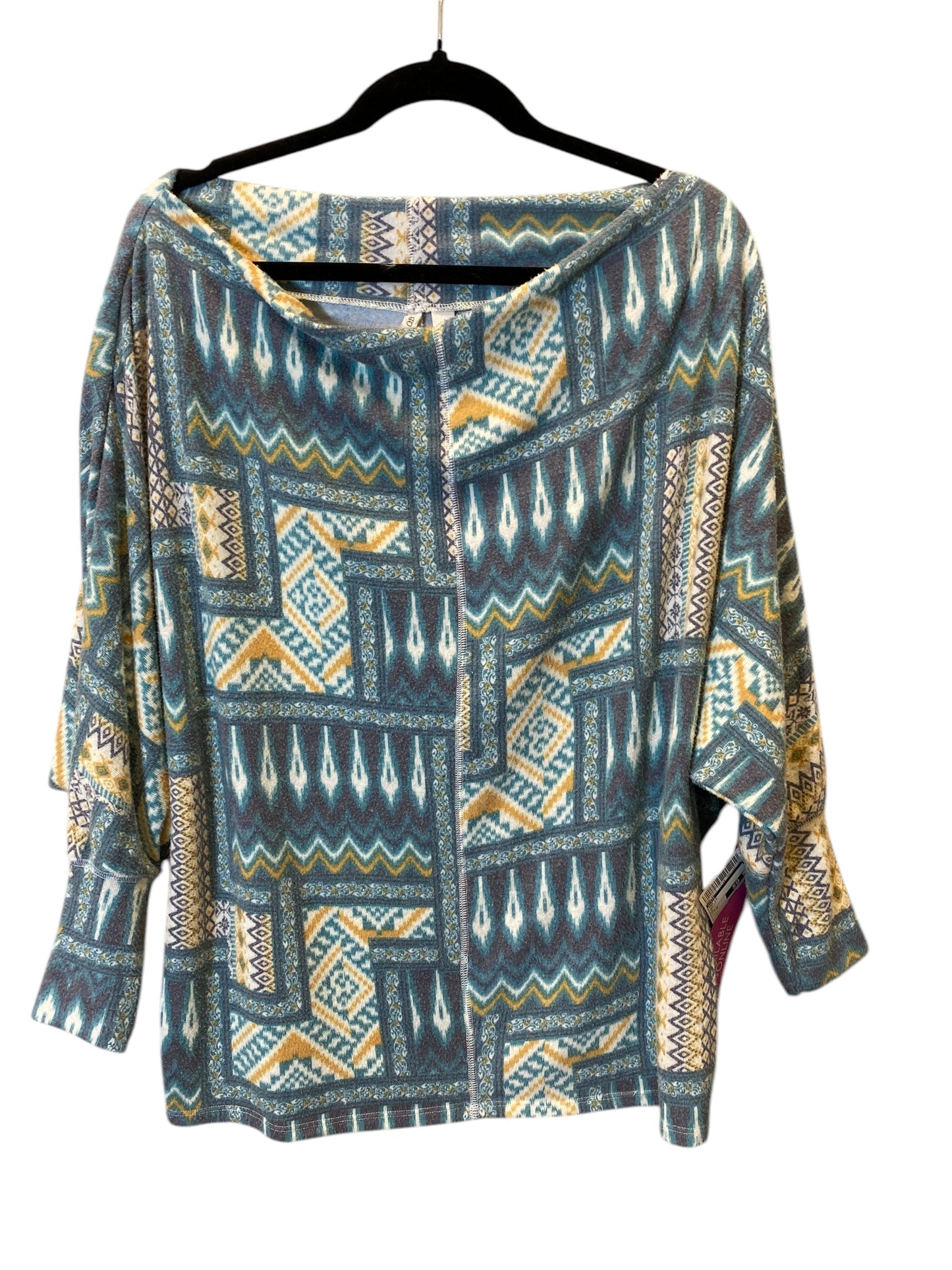 Top Long Sleeve By Cato In Multi-colored, Size: M