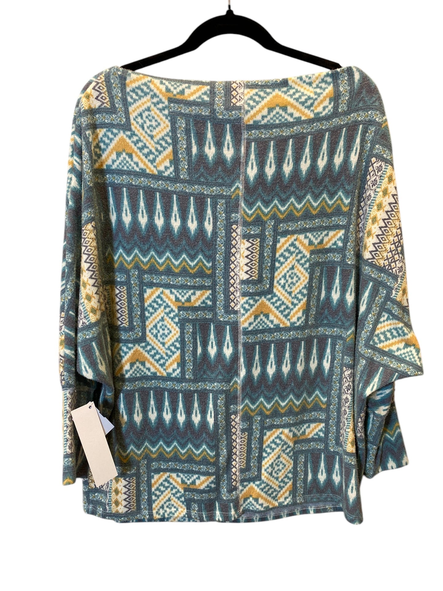 Top Long Sleeve By Cato In Multi-colored, Size: M