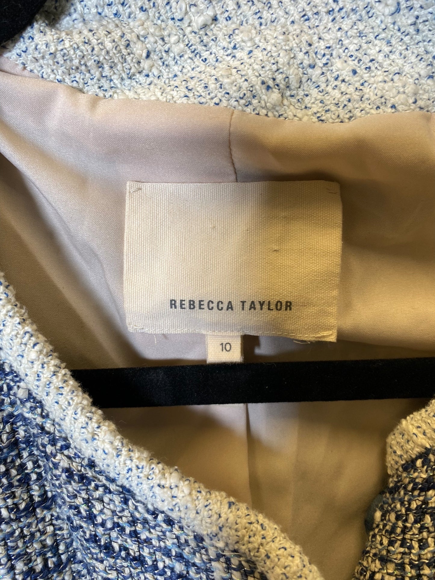 Jacket Other By Rebecca Taylor In Blue & White, Size: M