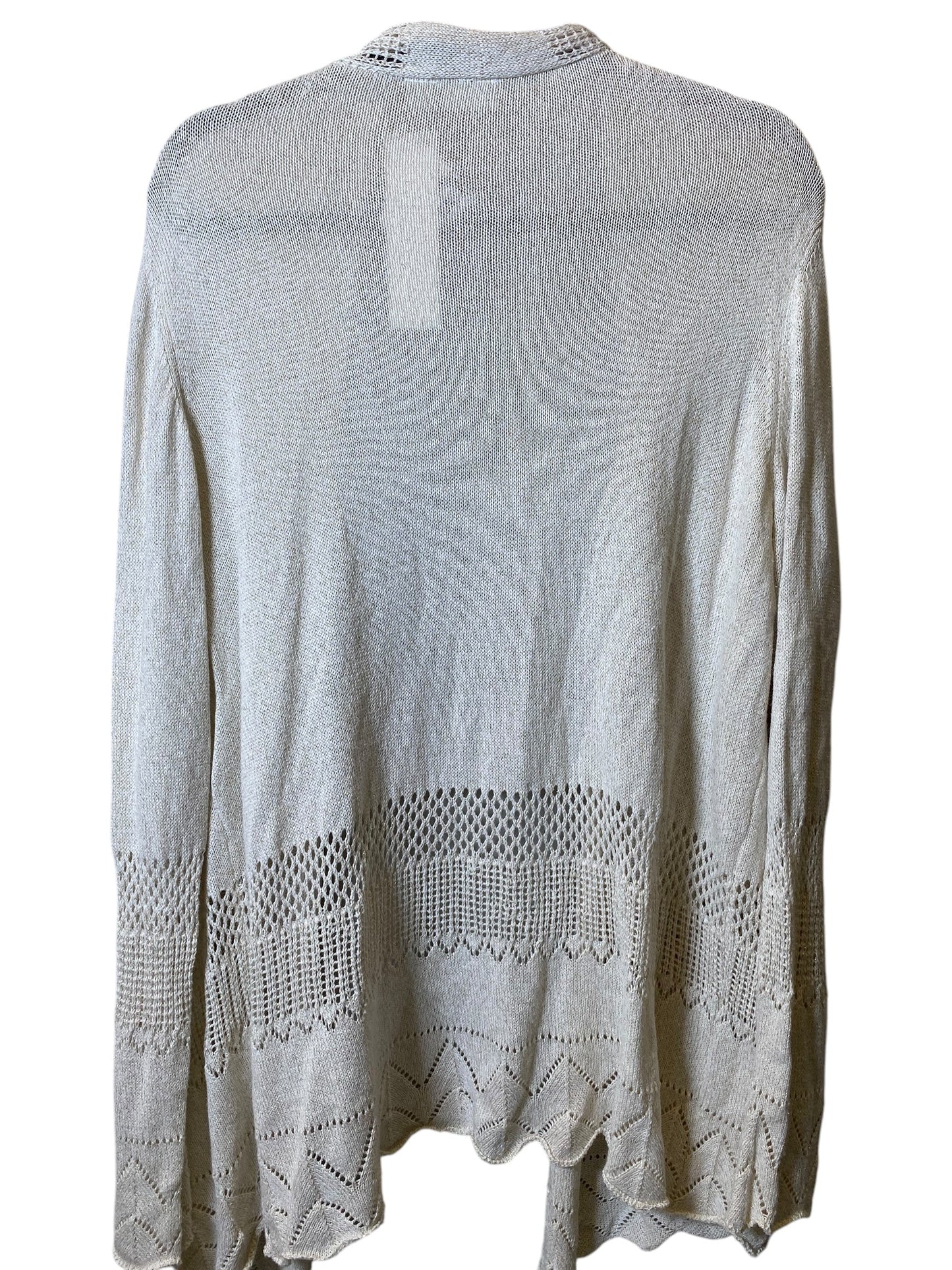 Cardigan By Cato In Cream, Size: 2x