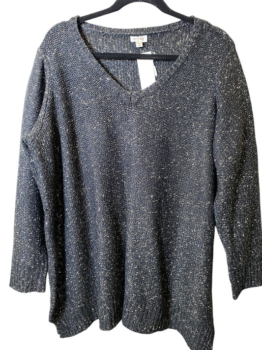 Sweater By Faded Glory In Grey, Size: 2x