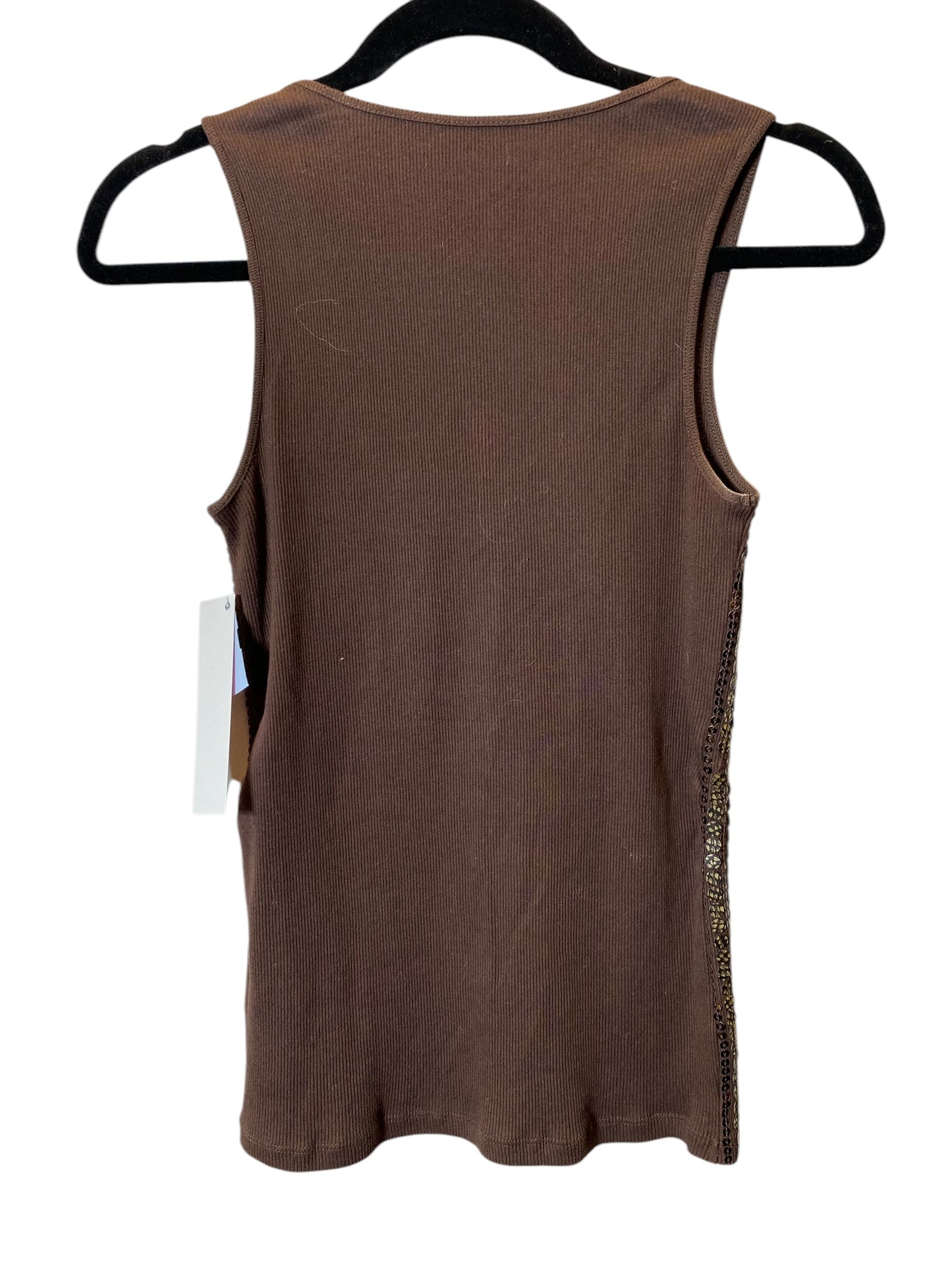 Top Sleeveless By Michael By Michael Kors In Brown & Gold, Size: S