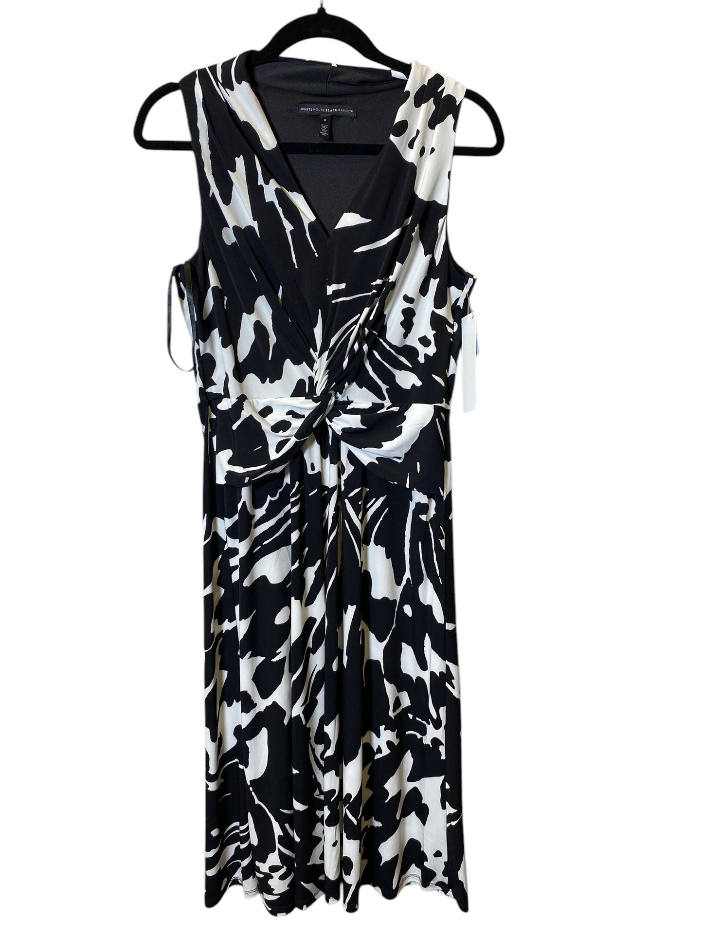 Dress Casual Midi By White House Black Market In Black & White, Size: M