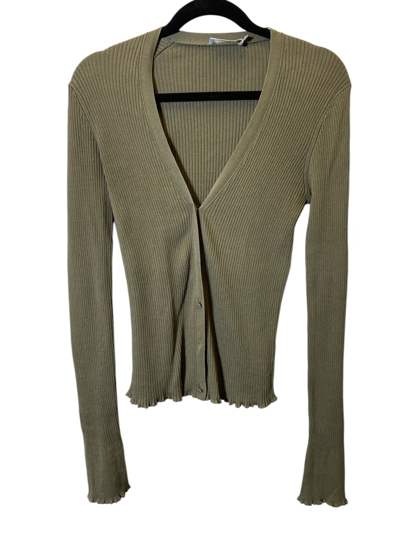 Sweater Cardigan By Vince In Green, Size: L