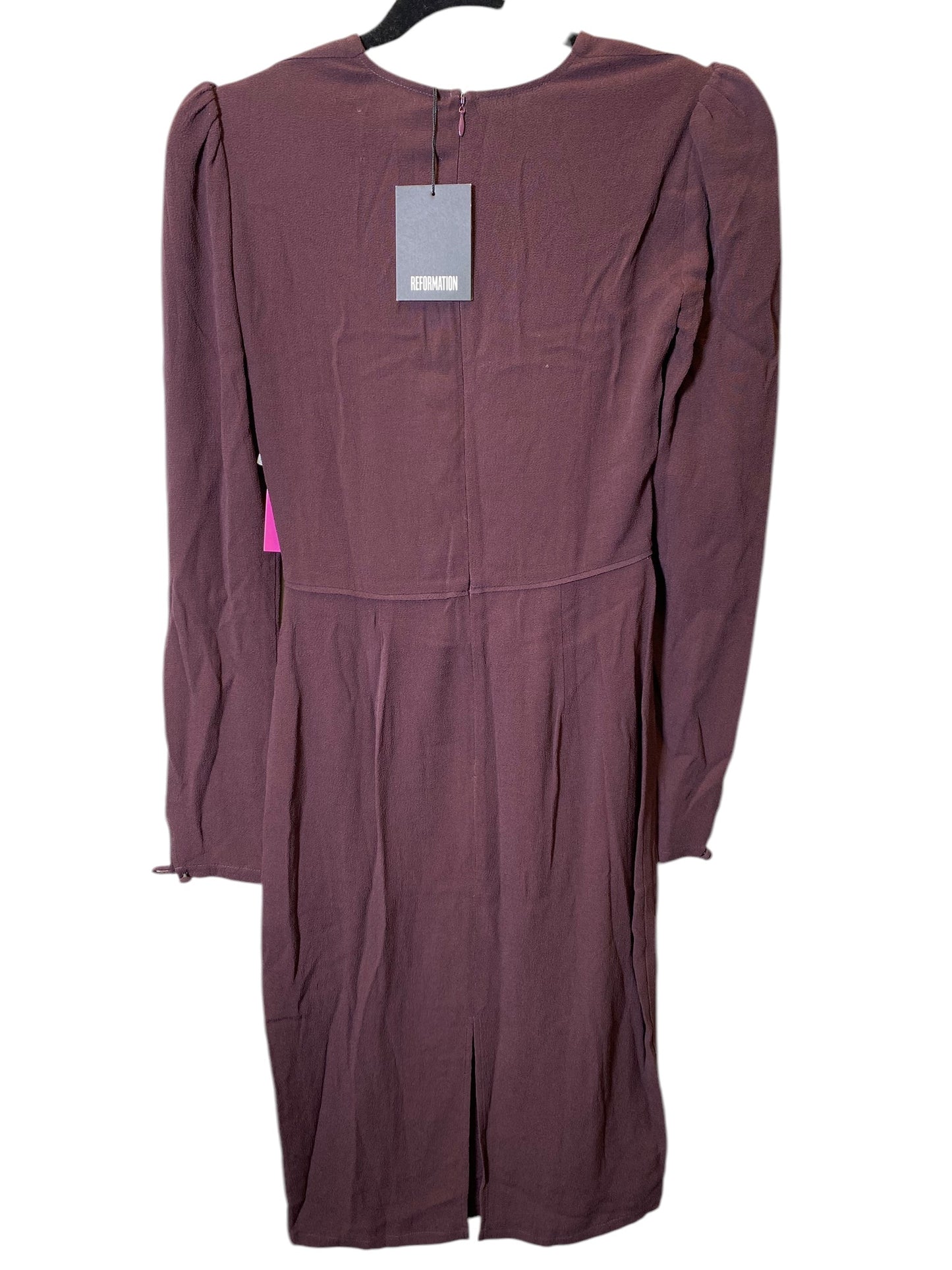 Dress Casual Midi By Reformation In Maroon, Size: S