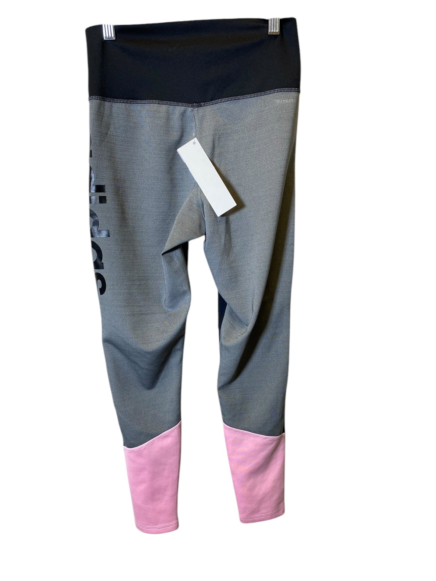 Athletic Leggings By Adidas In Black & Pink, Size: S