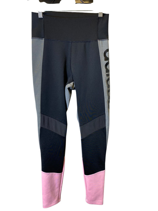 Athletic Leggings By Adidas In Black & Pink, Size: S