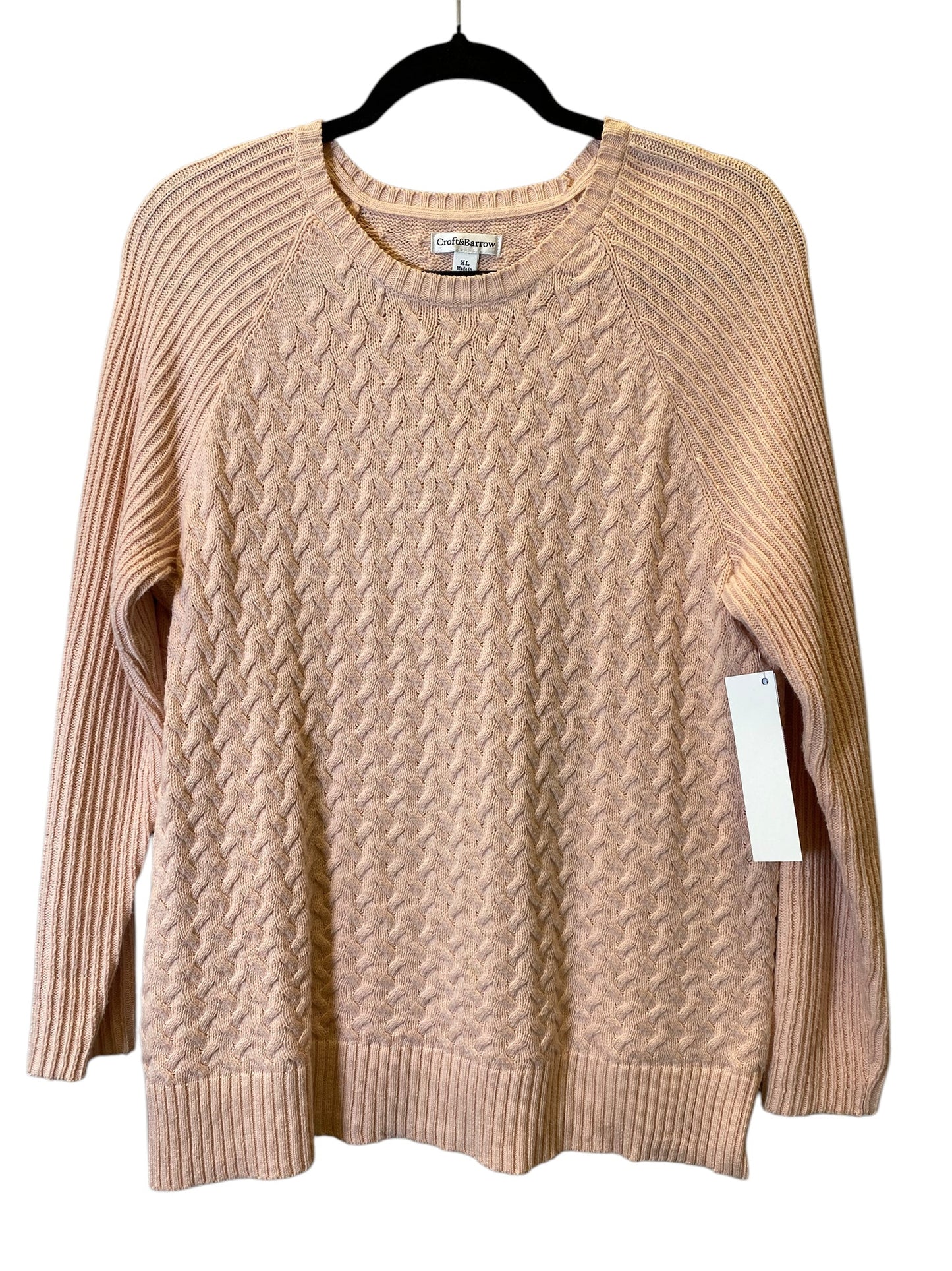 Sweater By Croft And Barrow In Pink, Size: Xl