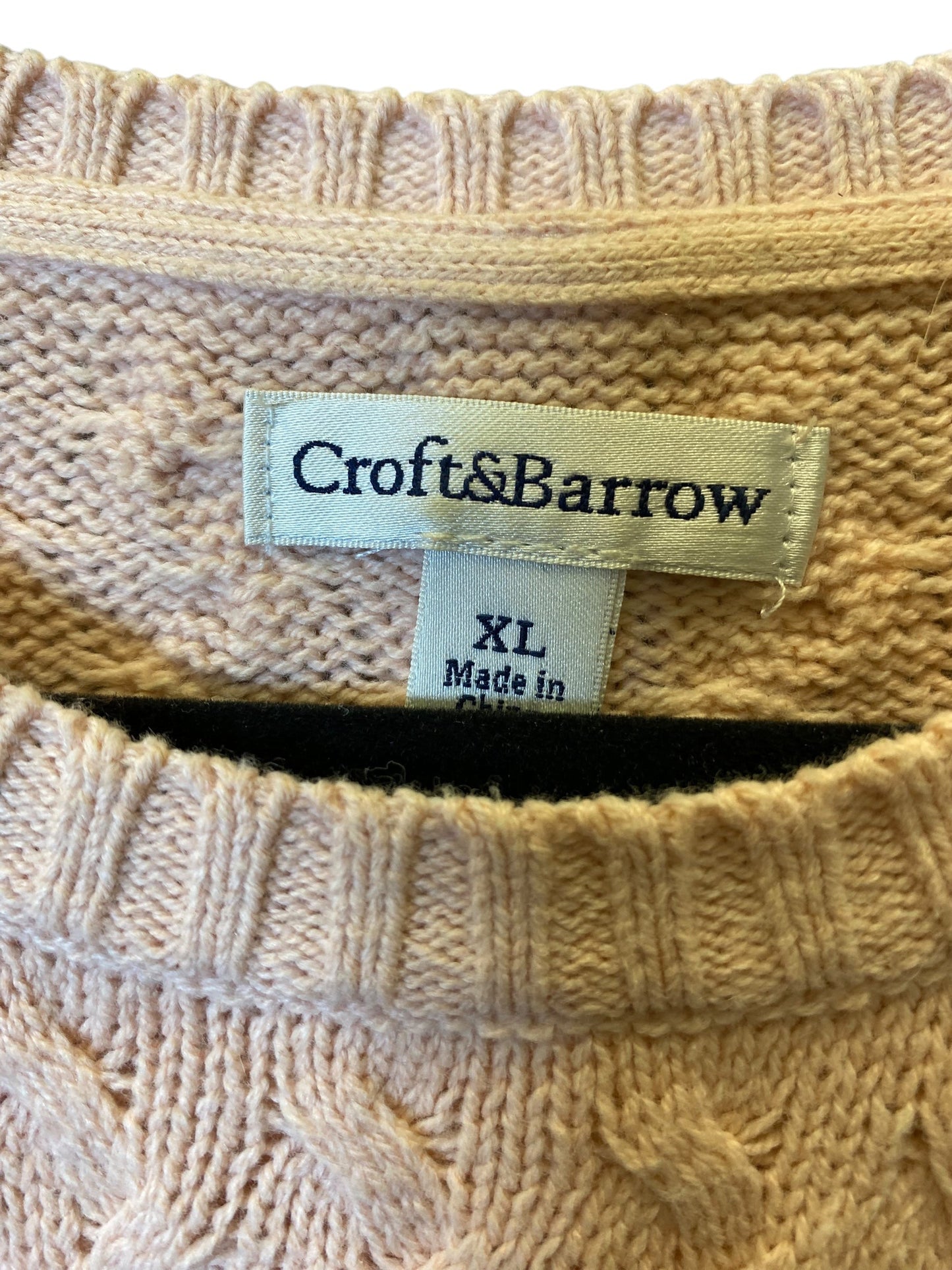 Sweater By Croft And Barrow In Pink, Size: Xl