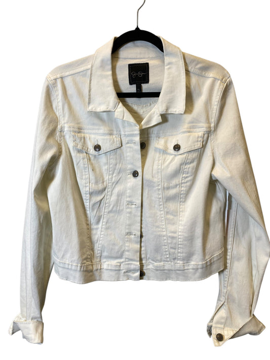 Jacket Denim By Jessica Simpson In Cream, Size: Xl