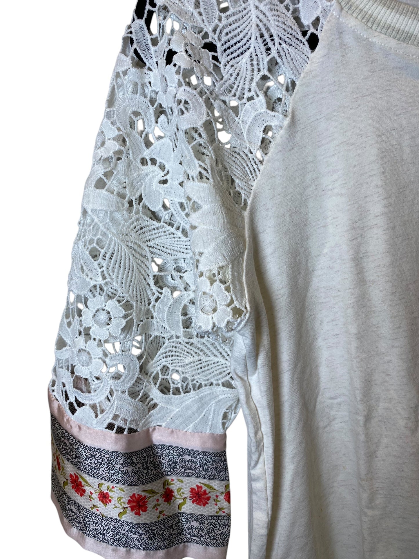 Top 3/4 Sleeve By Mystree In White, Size: S