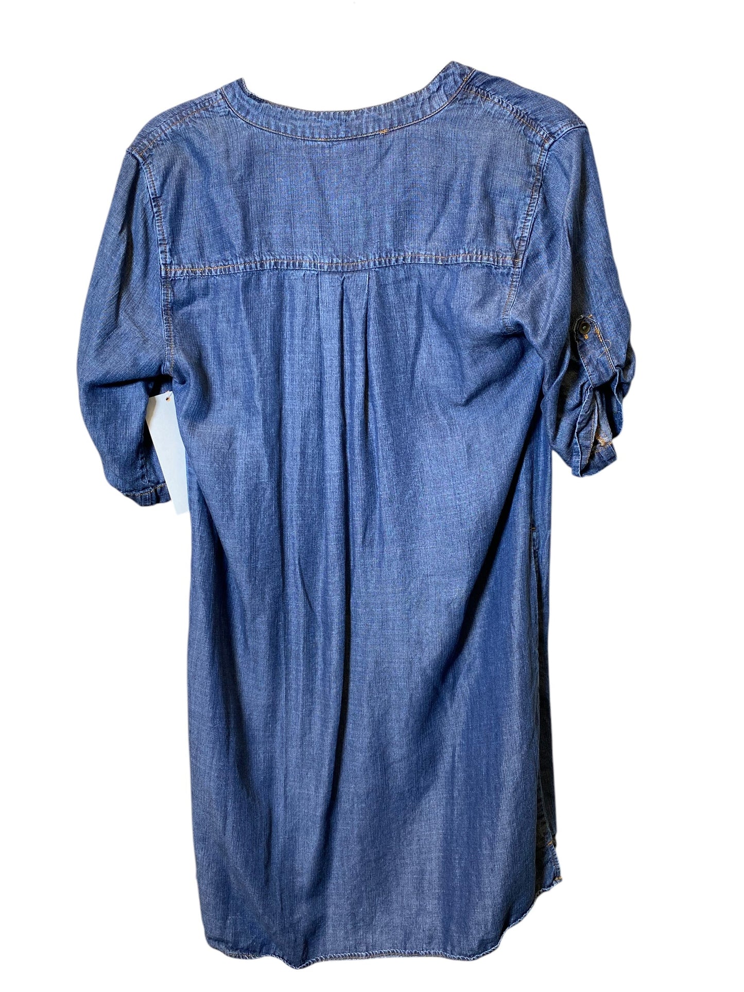 Dress Casual Midi By Philosophy In Blue Denim, Size: S