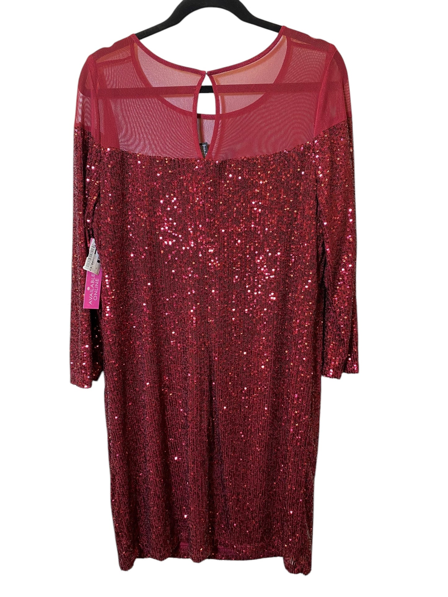 Dress Party Midi By R And M Richards In Red, Size: Xl