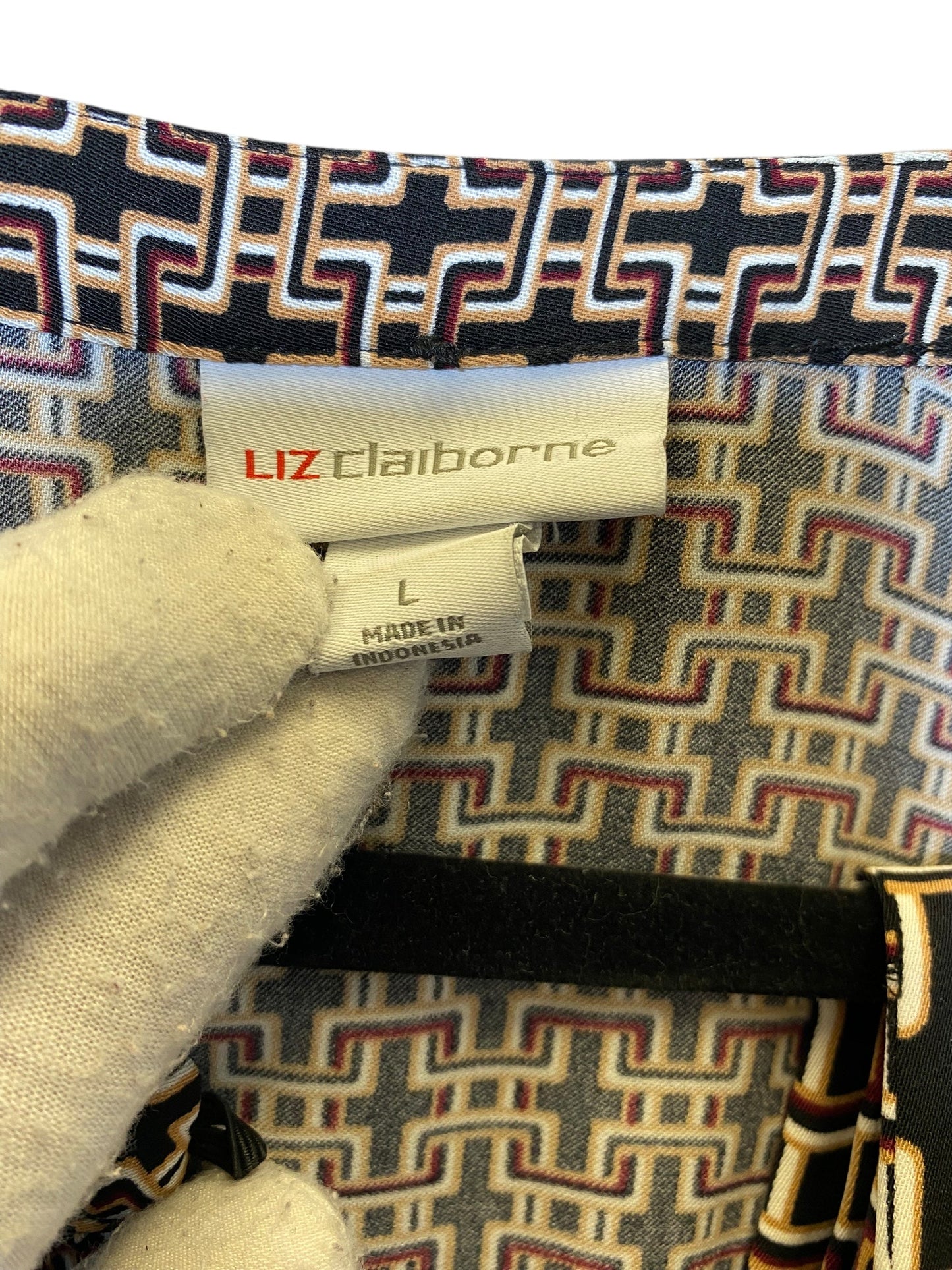 Top Long Sleeve By Liz Claiborne In Multi-colored, Size: L