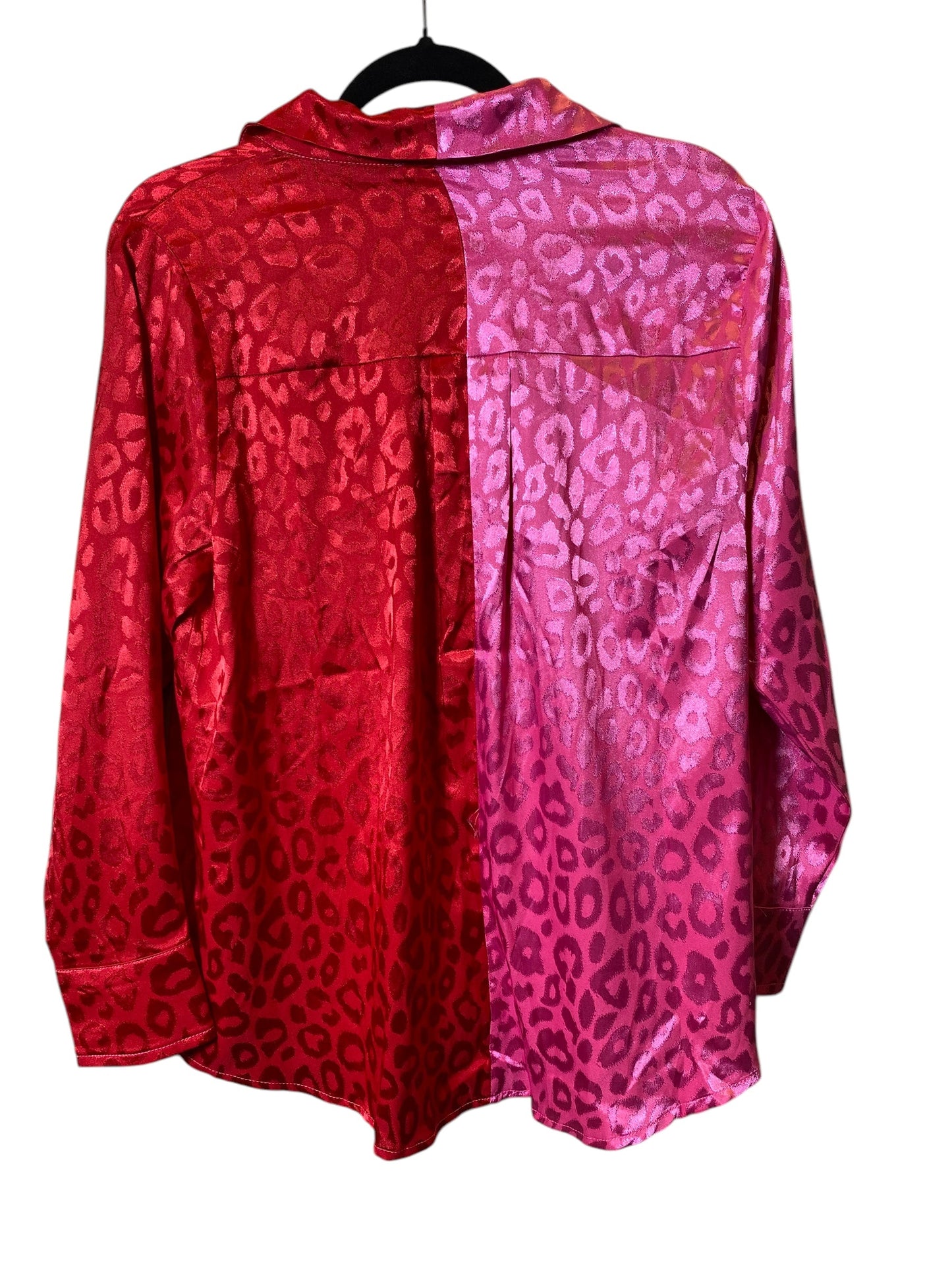 Blouse Long Sleeve By Jodifl In Pink & Red, Size: S