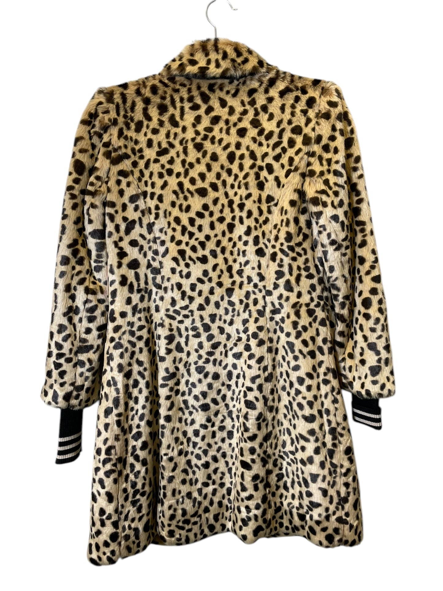 Coat Faux Fur & Sherpa By Cabi In Animal Print, Size: Xs