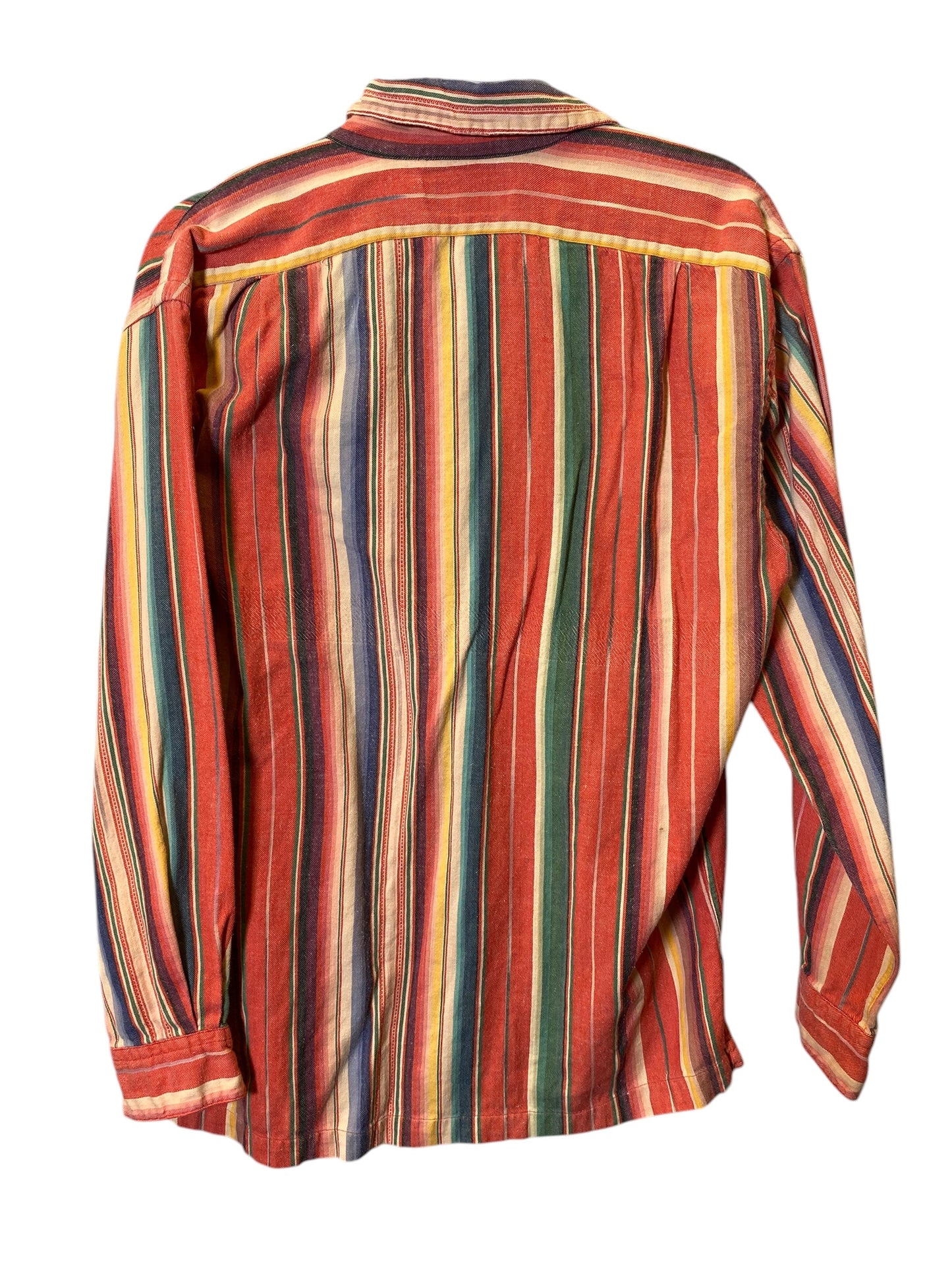 Blouse Long Sleeve By Polo Ralph Lauren In Multi-colored, Size: M