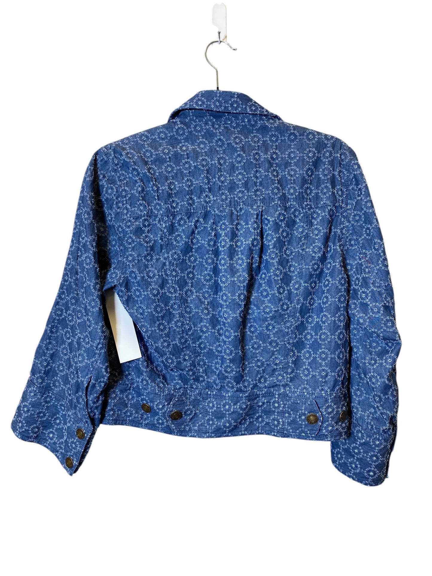 Jacket Shirt By Laundry In Blue, Size: M