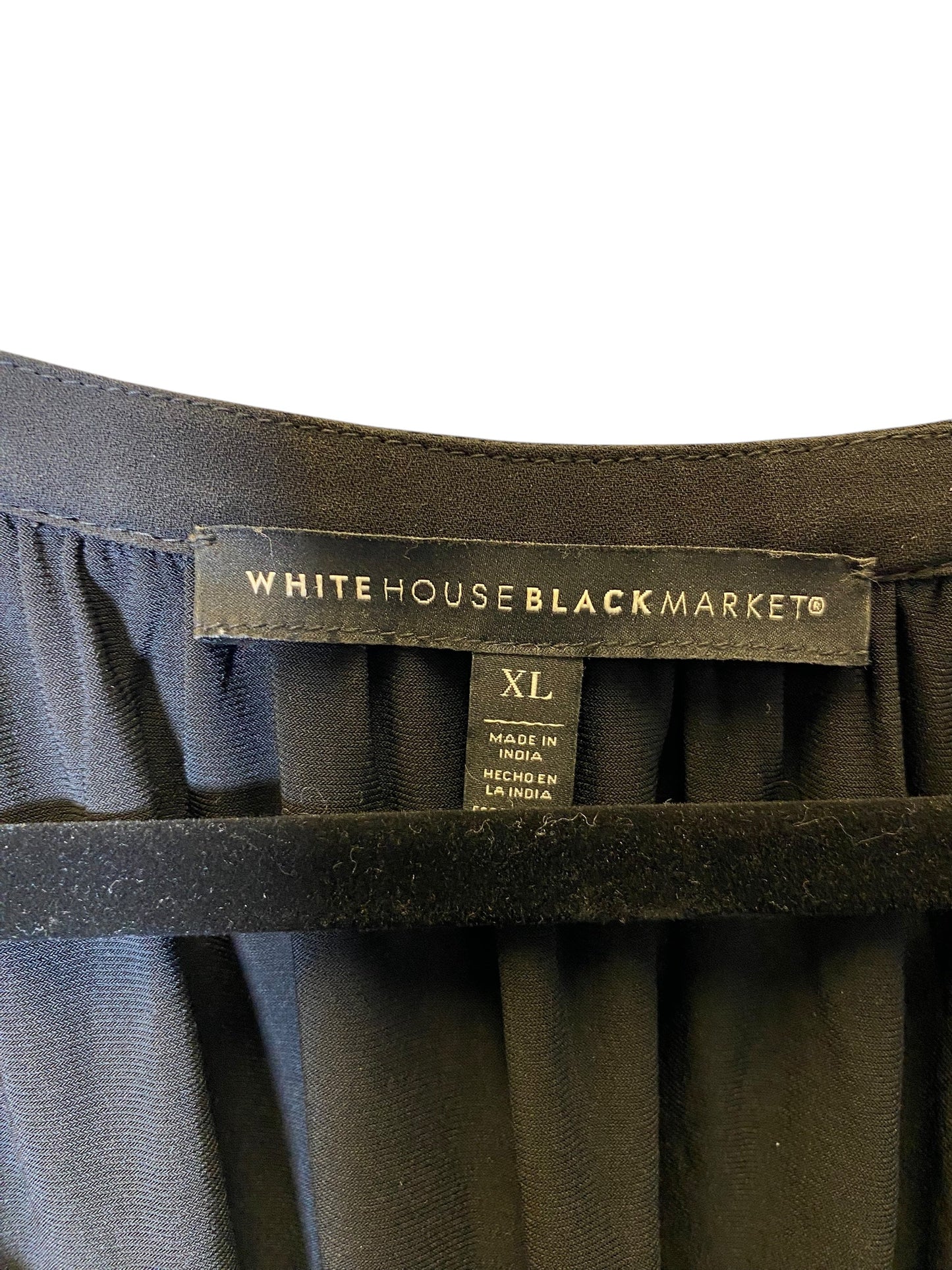 Top Short Sleeve By White House Black Market In Black & Gold, Size: Xl