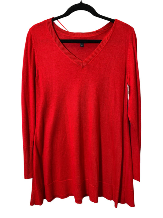 Sweater By Apt 9 In Red, Size: L