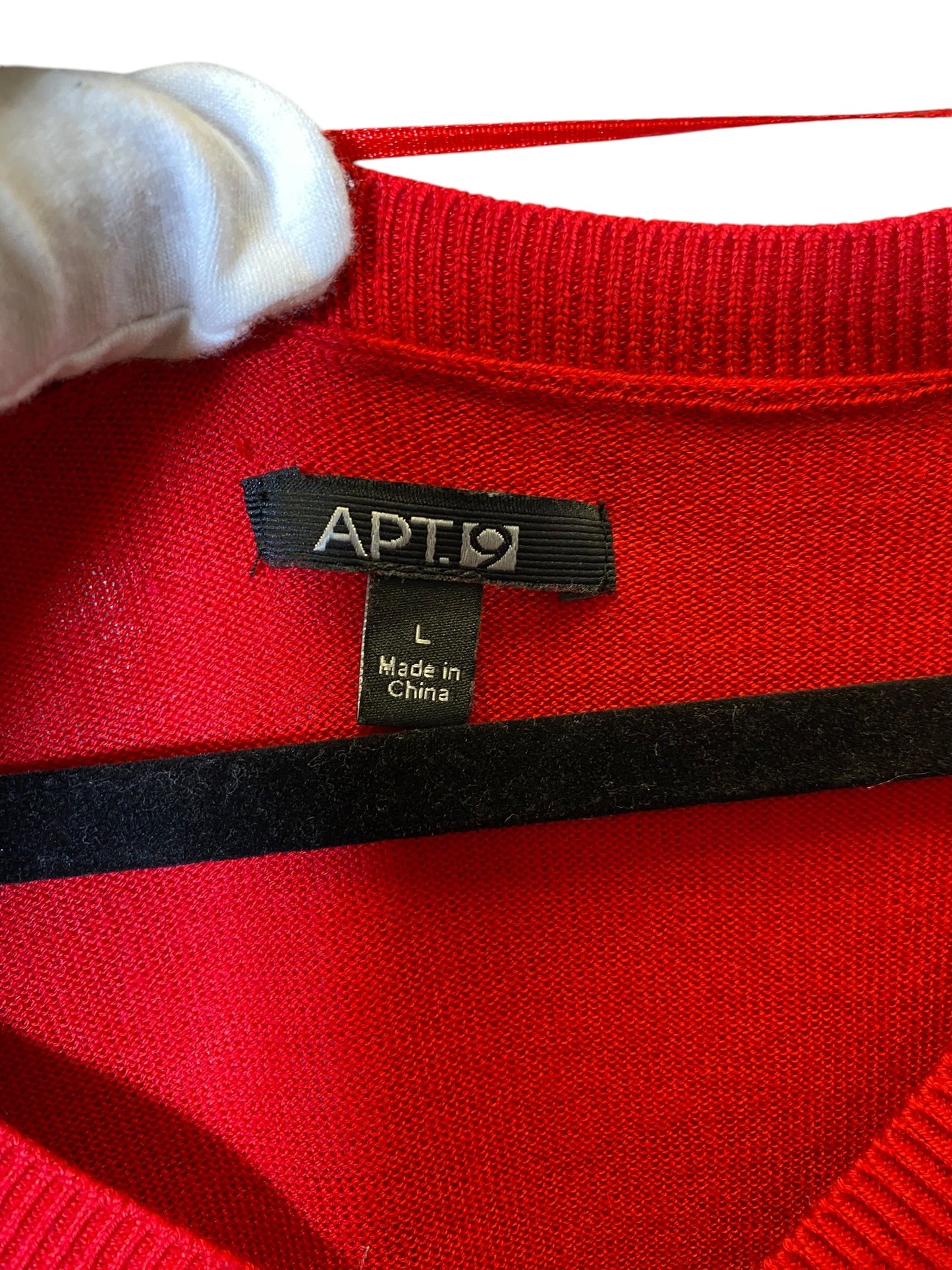 Sweater By Apt 9 In Red, Size: L