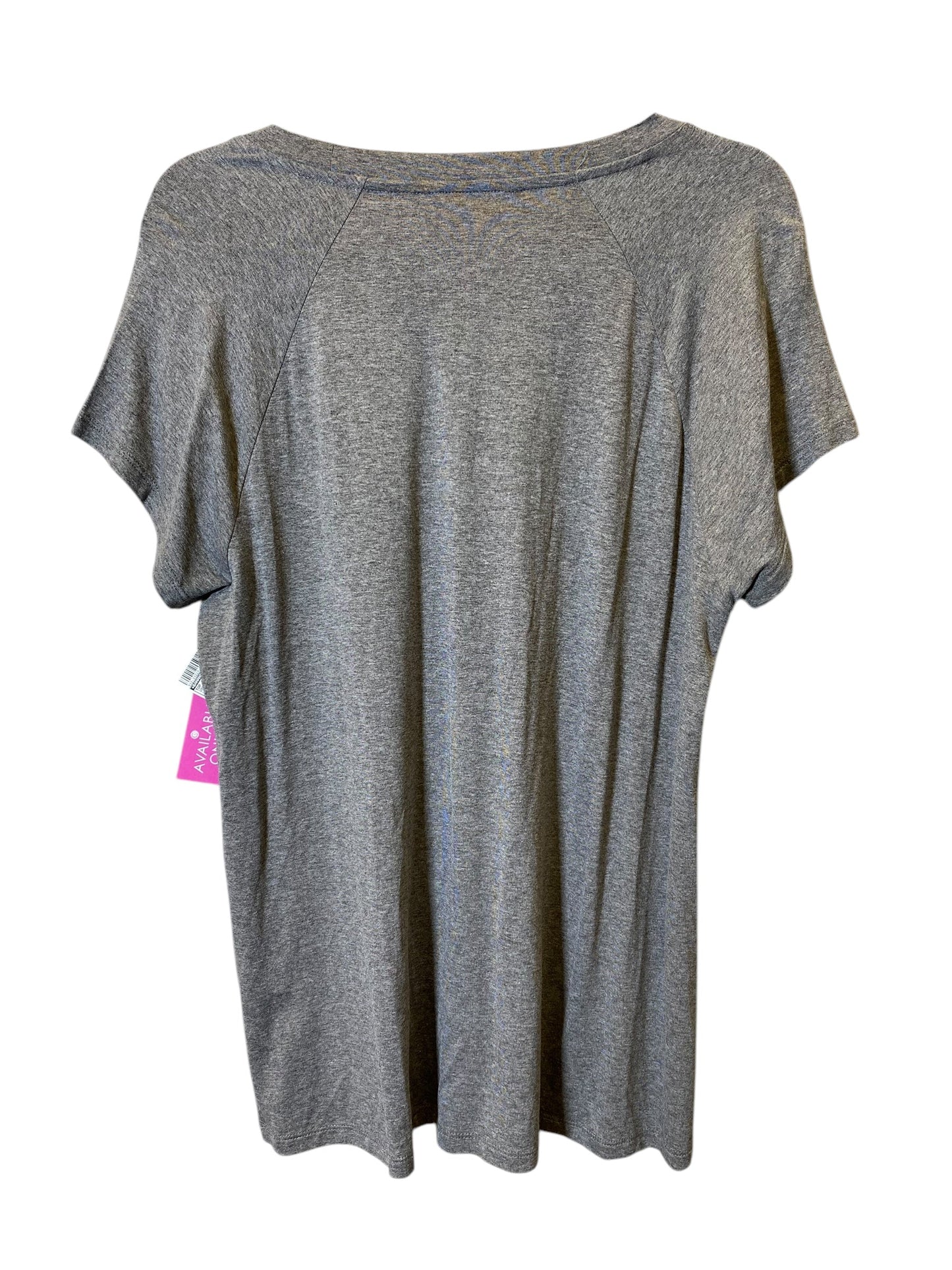 Top Short Sleeve Basic By Banana Republic In Grey, Size: L