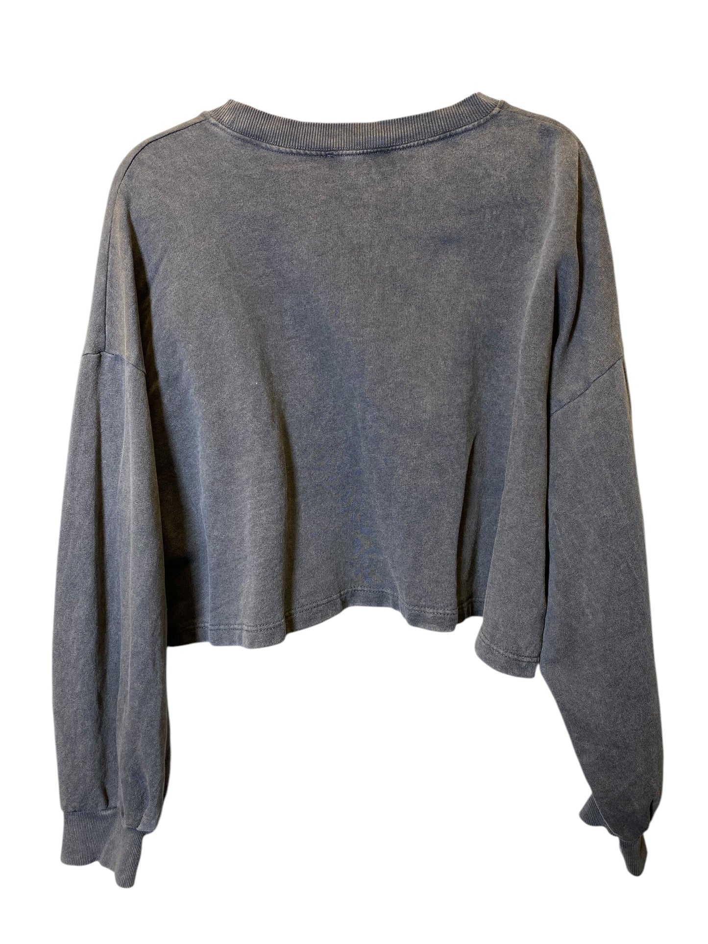 Sweatshirt Crewneck By Zara In Grey, Size: L