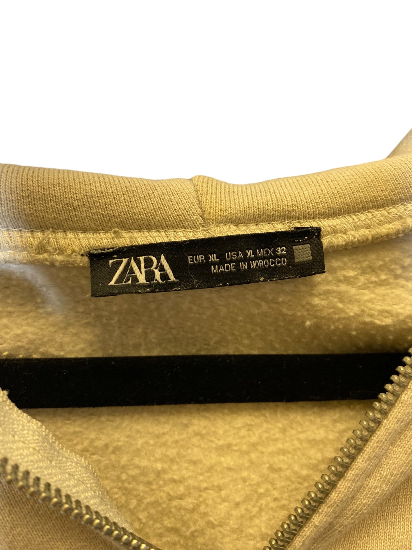 Sweatshirt Hoodie By Zara In Tan, Size: Xl