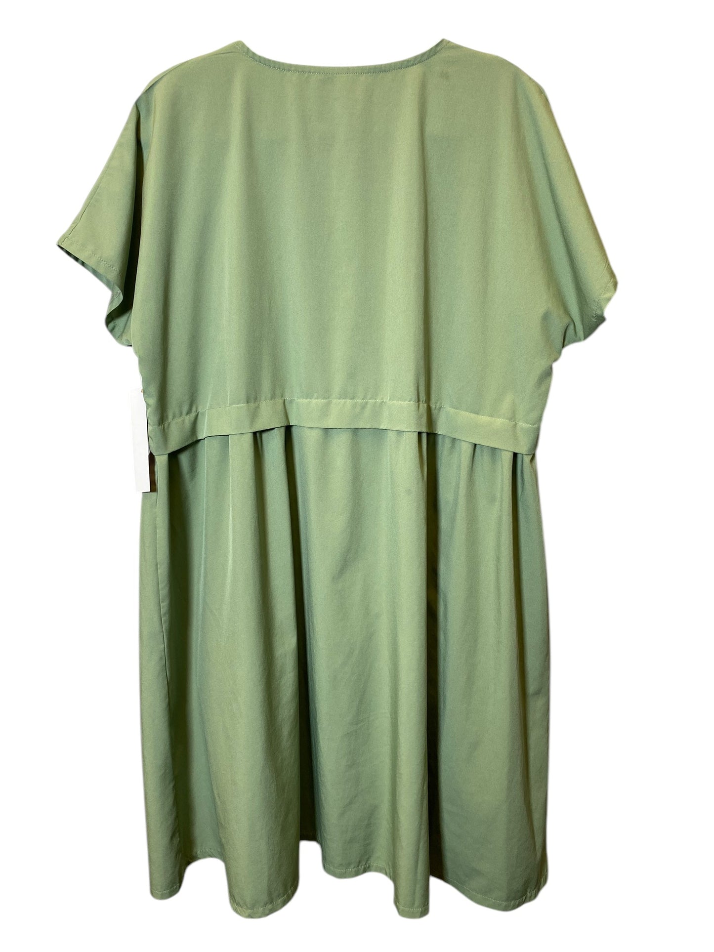 Dress Casual Midi By Cmc In Green, Size: Xxl