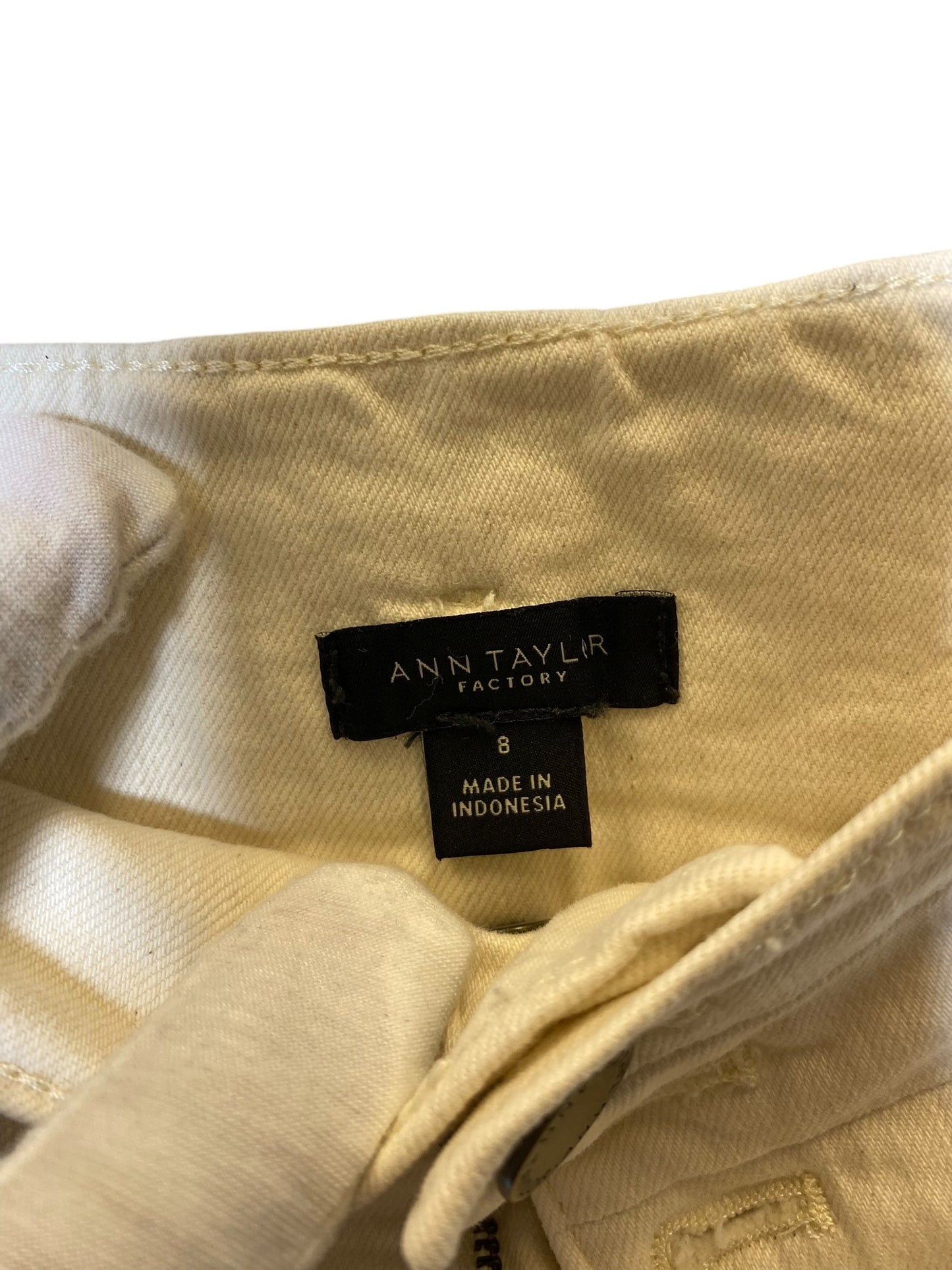 Skirt Mini & Short By Ann Taylor In Cream, Size: 8