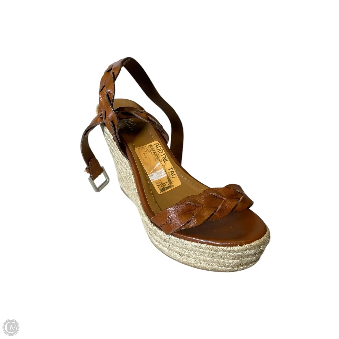 Sandals Heels Wedge By Polo Ralph Lauren In Brown, Size: 8.5