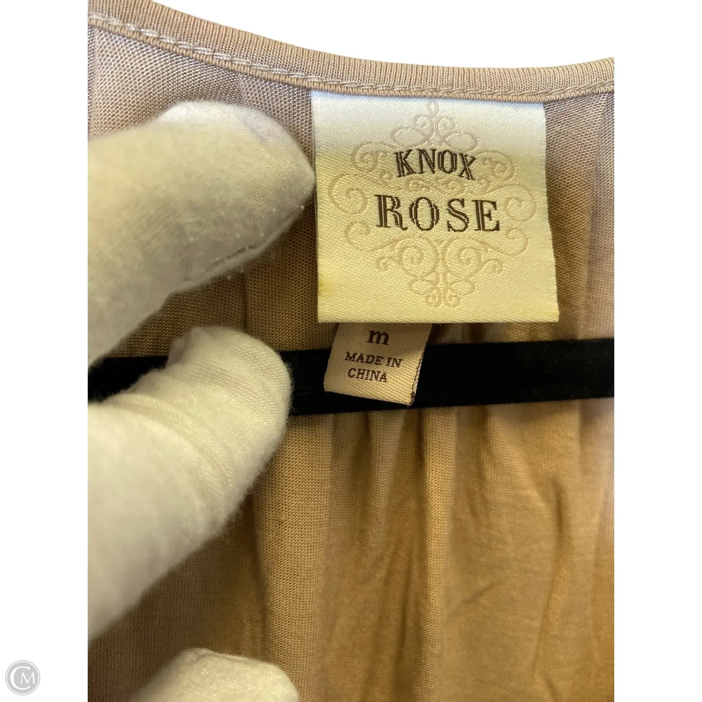 Top Long Sleeve By Knox Rose In Gold & Tan, Size: M