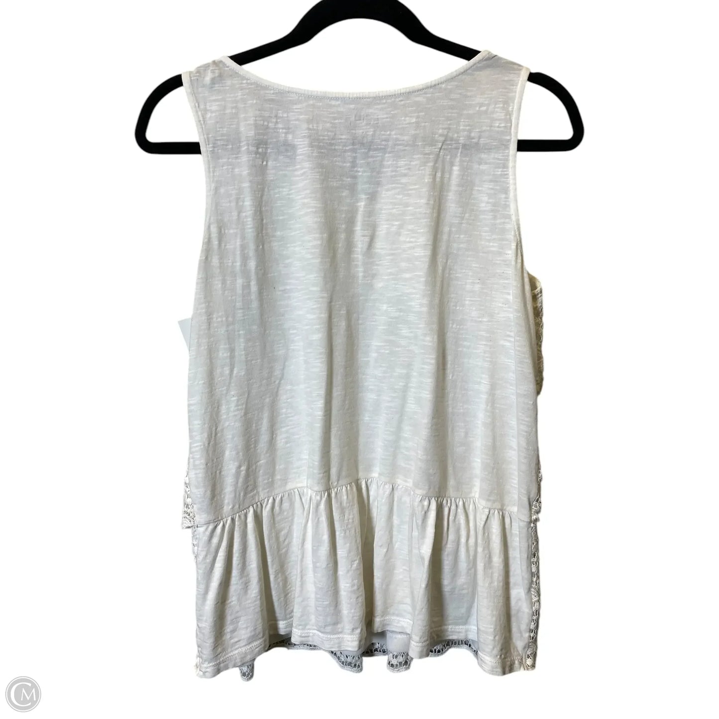 Top Sleeveless By Loft In White, Size: M