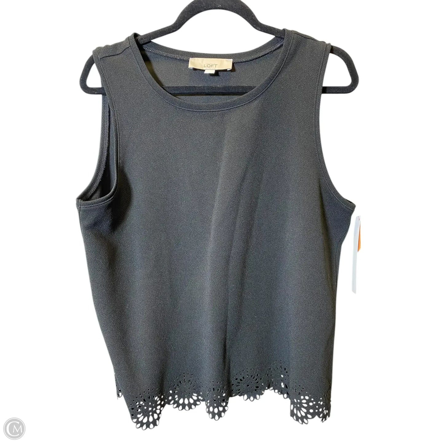 Top Sleeveless By Loft In Black, Size: L