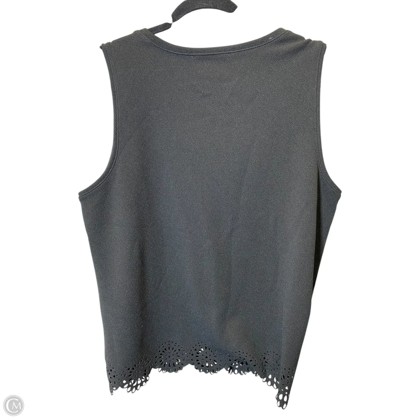 Top Sleeveless By Loft In Black, Size: L