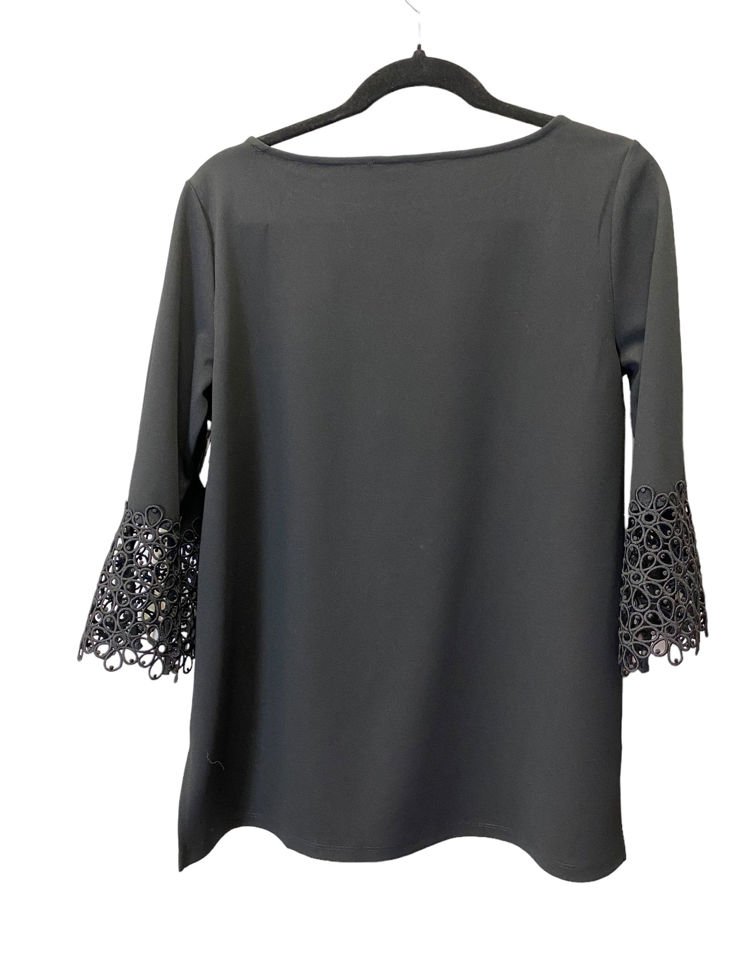 Blouse 3/4 Sleeve By Ann Taylor In Black, Size: S