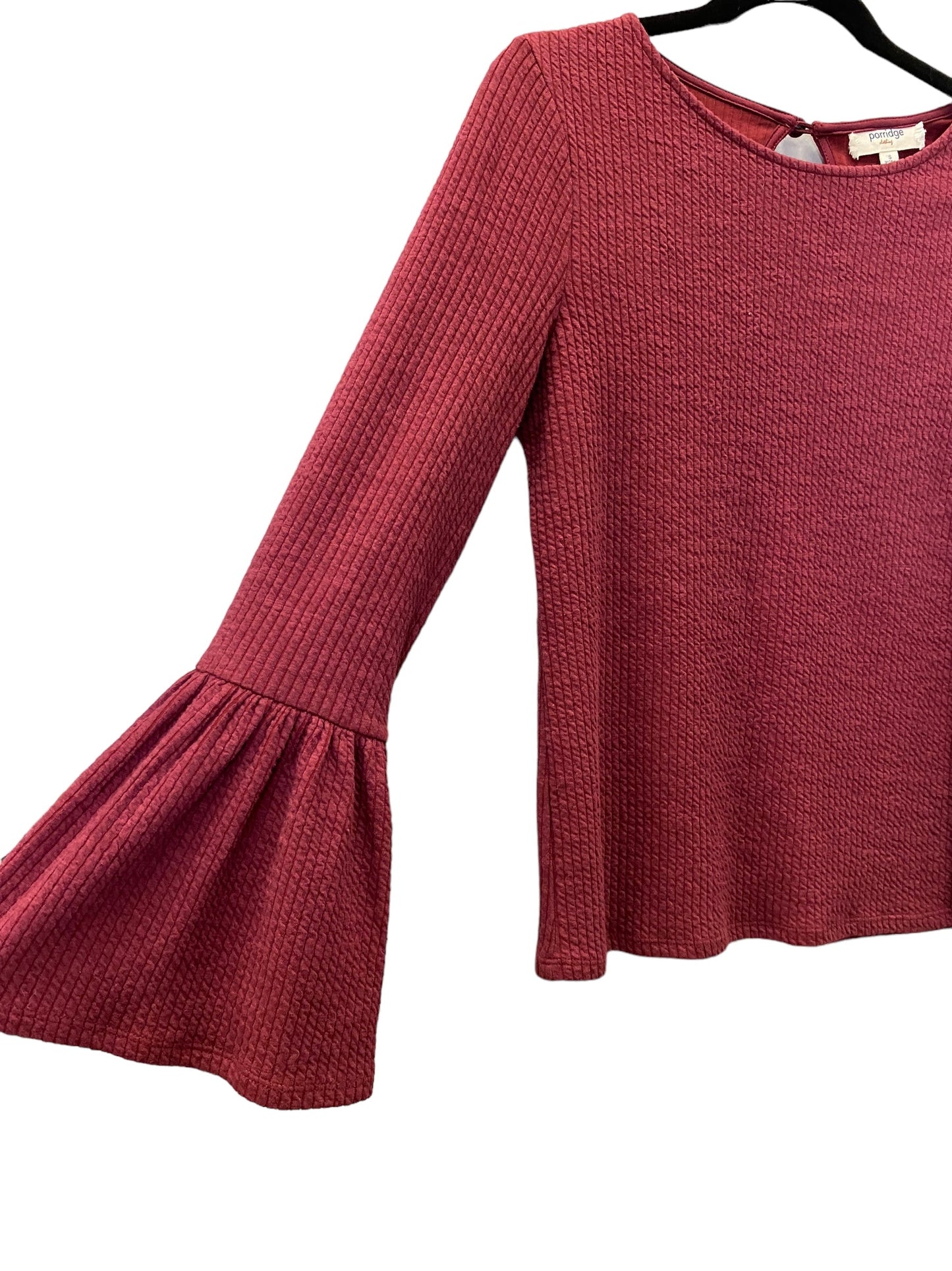 Red Top Long Sleeve Porridge, Size S