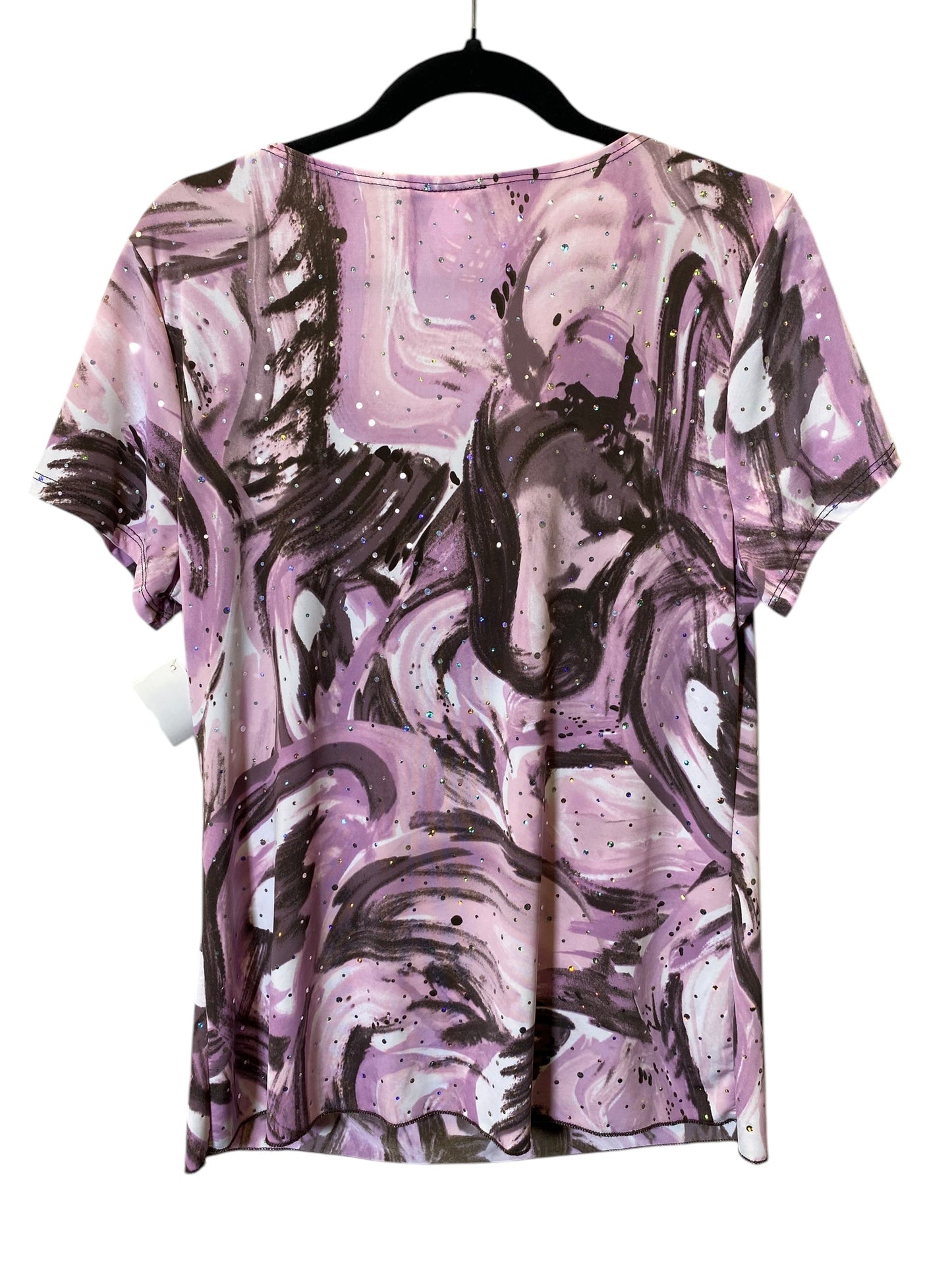 Top Short Sleeve By Brittany Black In Purple, Size: Xl