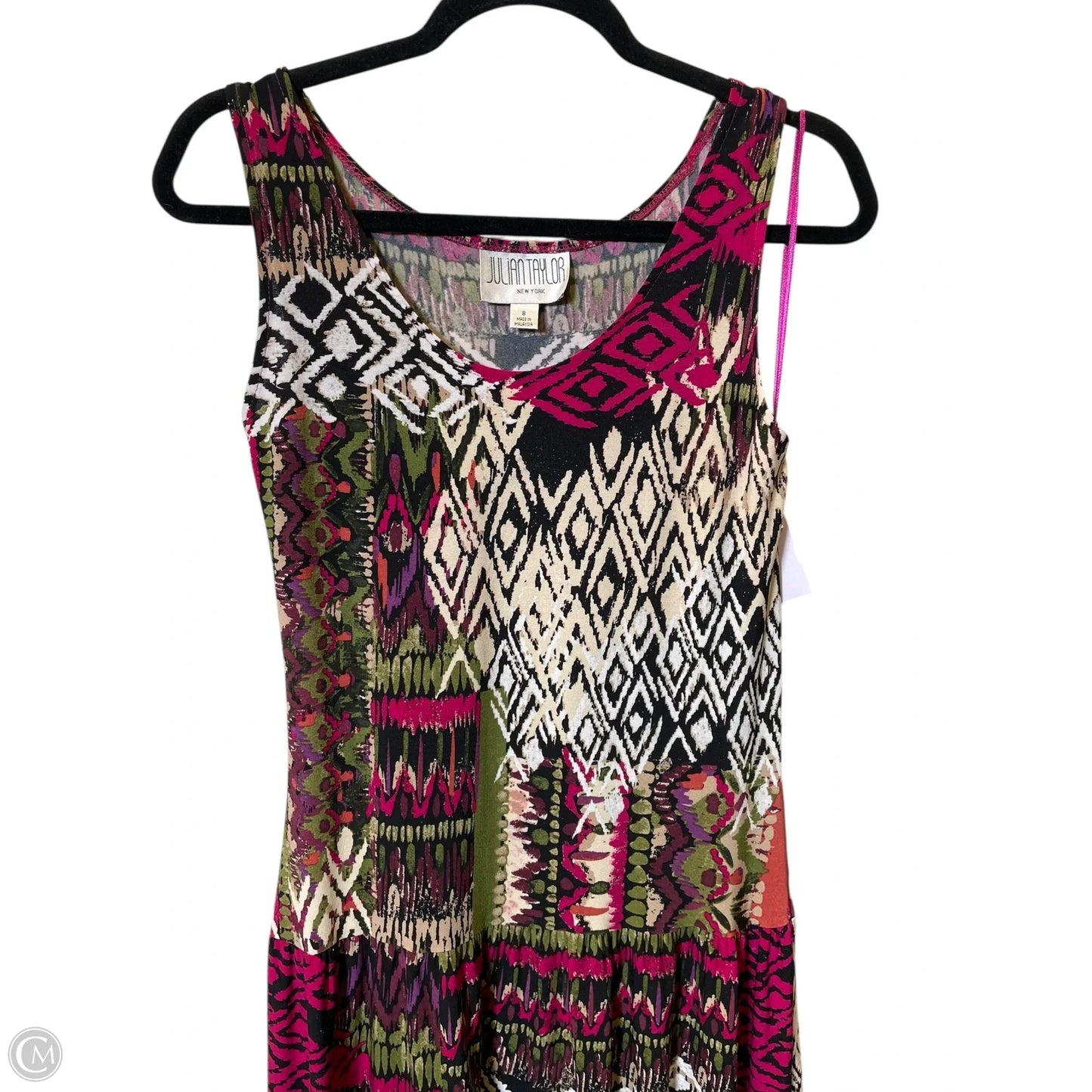 Dress Casual Midi By Julian Taylor In Multi-colored, Size: M