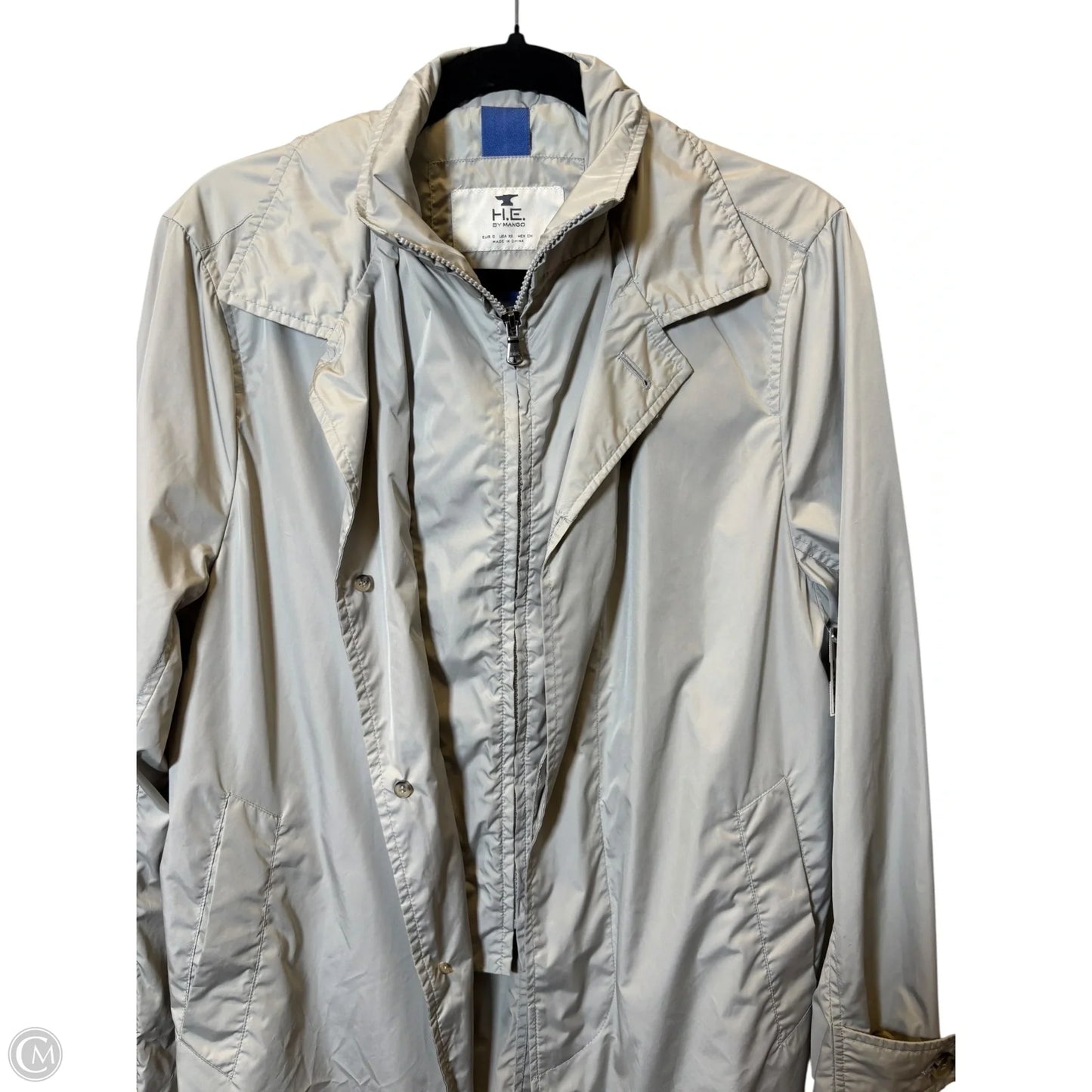 Jacket Windbreaker By Mango In Green, Size: Xs