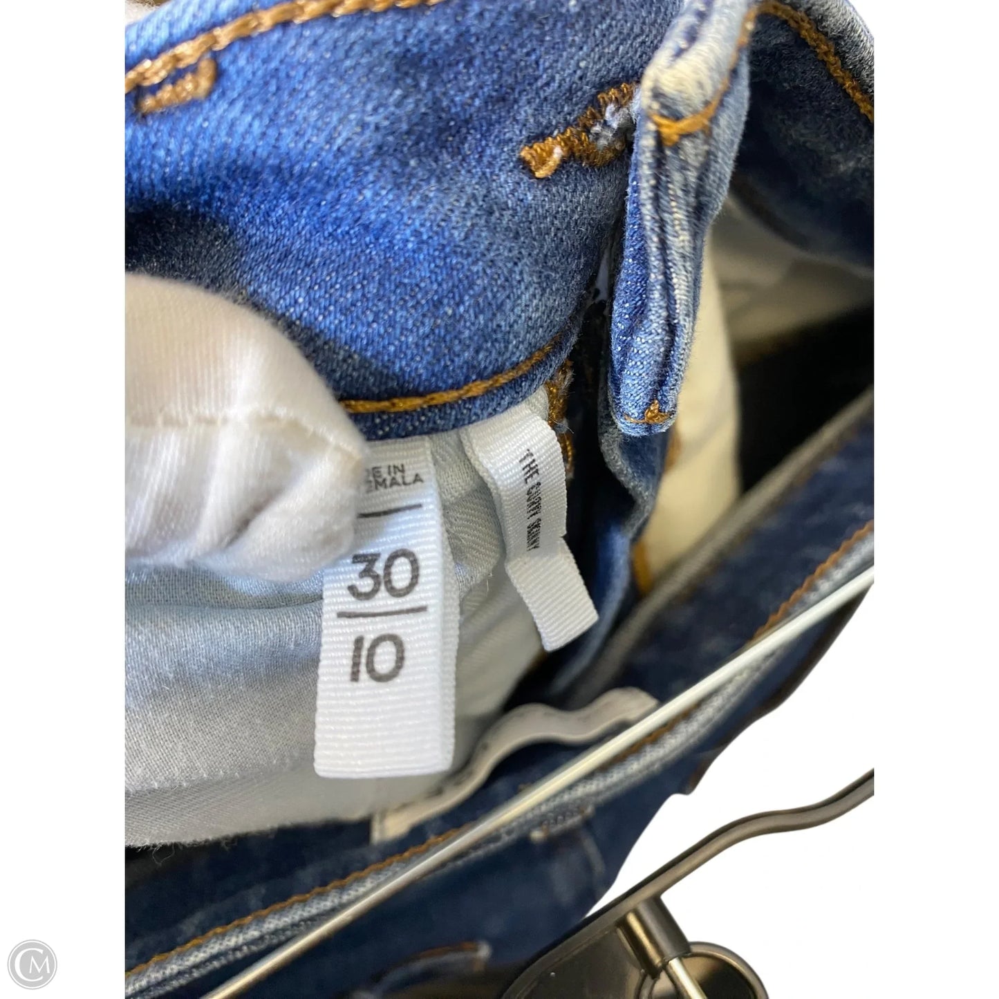 Jeans Skinny By Loft In Blue Denim, Size: 10