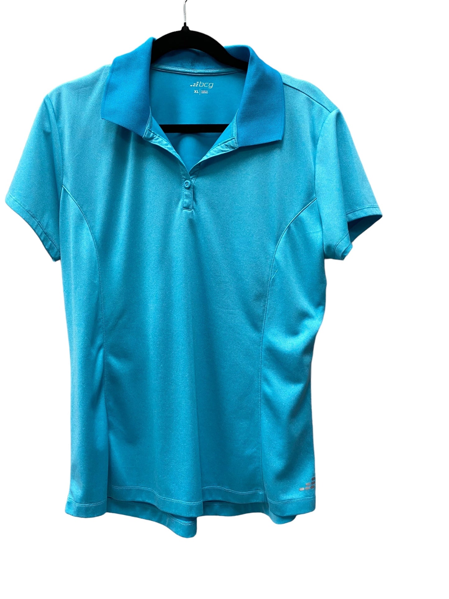 Athletic Top Short Sleeve By Bcg In Aqua, Size: Xl