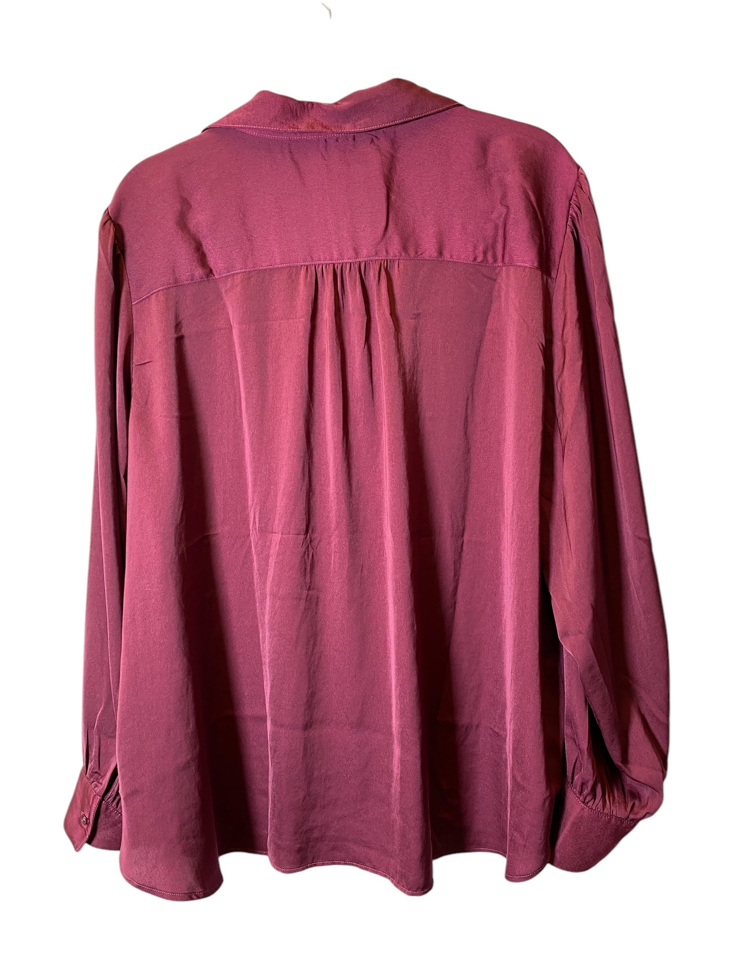 Top Long Sleeve By Banana Republic In Purple, Size: Xxl