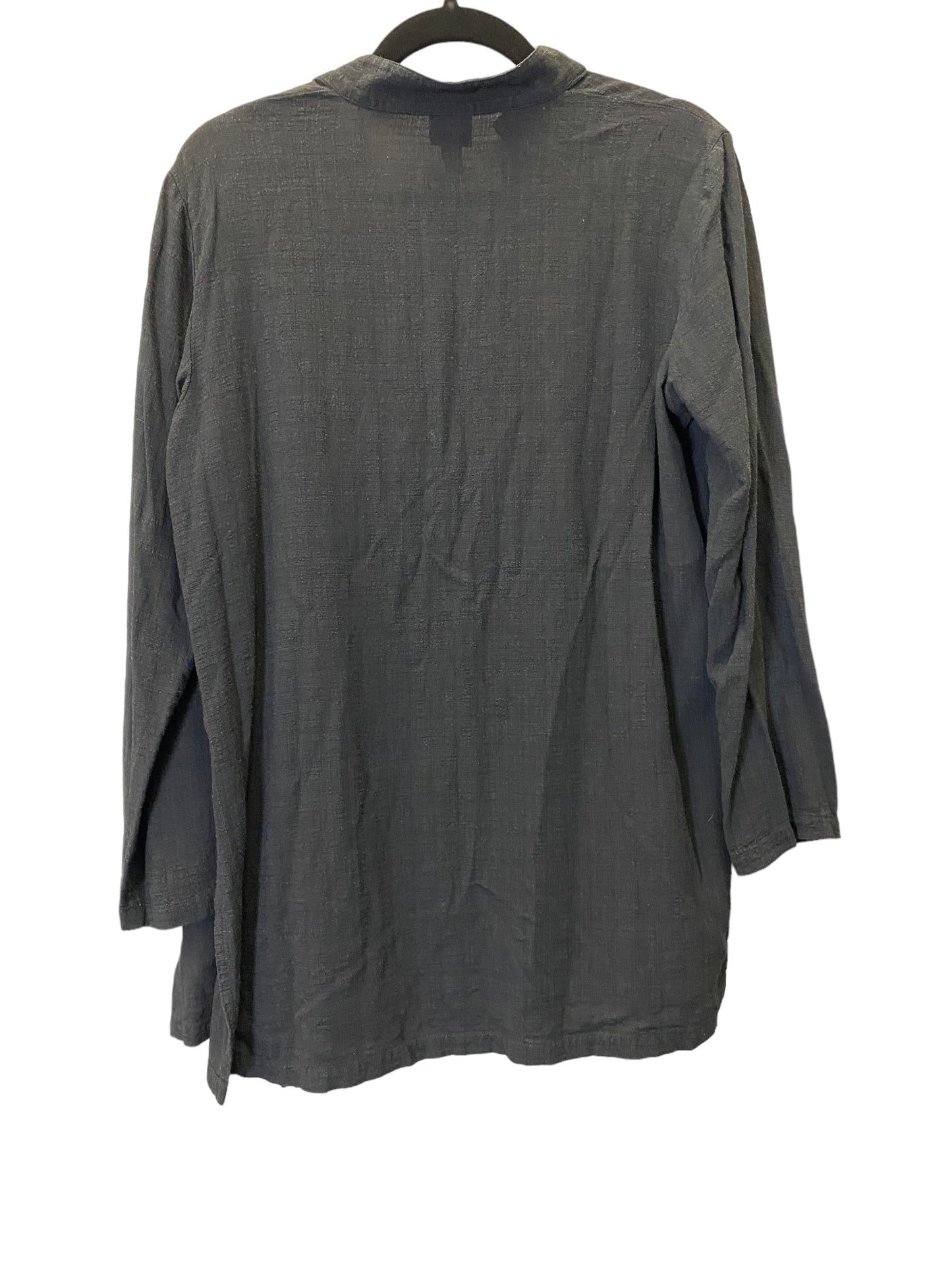 Black Blouse Long Sleeve Eileen Fisher, Size S