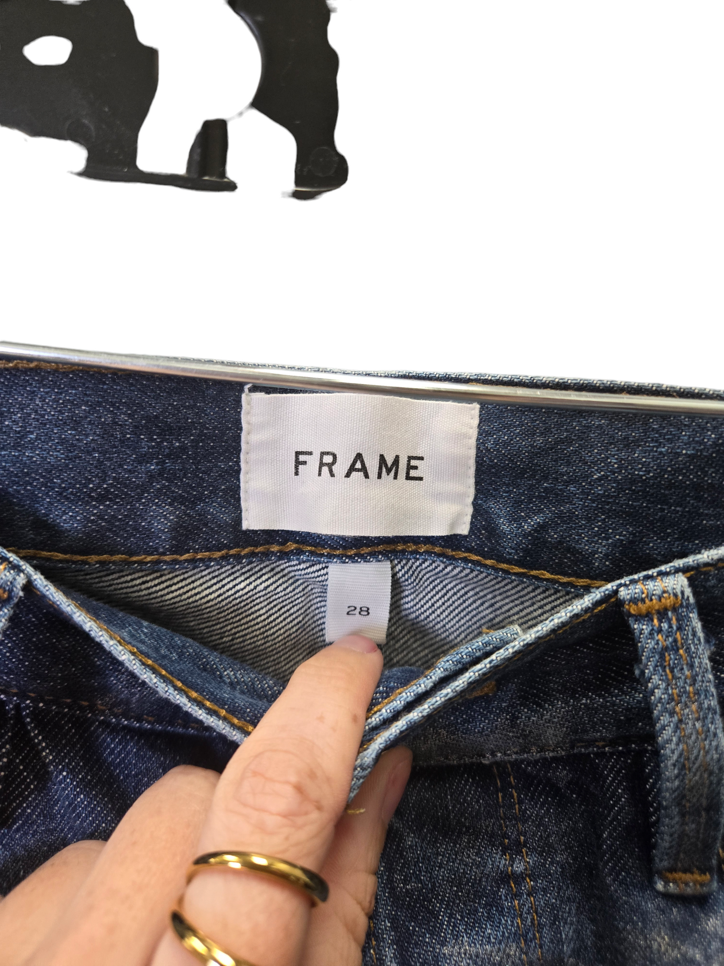 Blue Jeans Straight Frame, Size 6