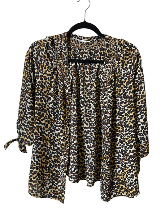 Blouse 3/4 Sleeve By Westport In Animal Print, Size: Xs